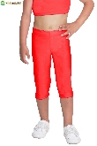 LEGGINS DANZA LYCRA TRE QUARTI ROSSO BABY